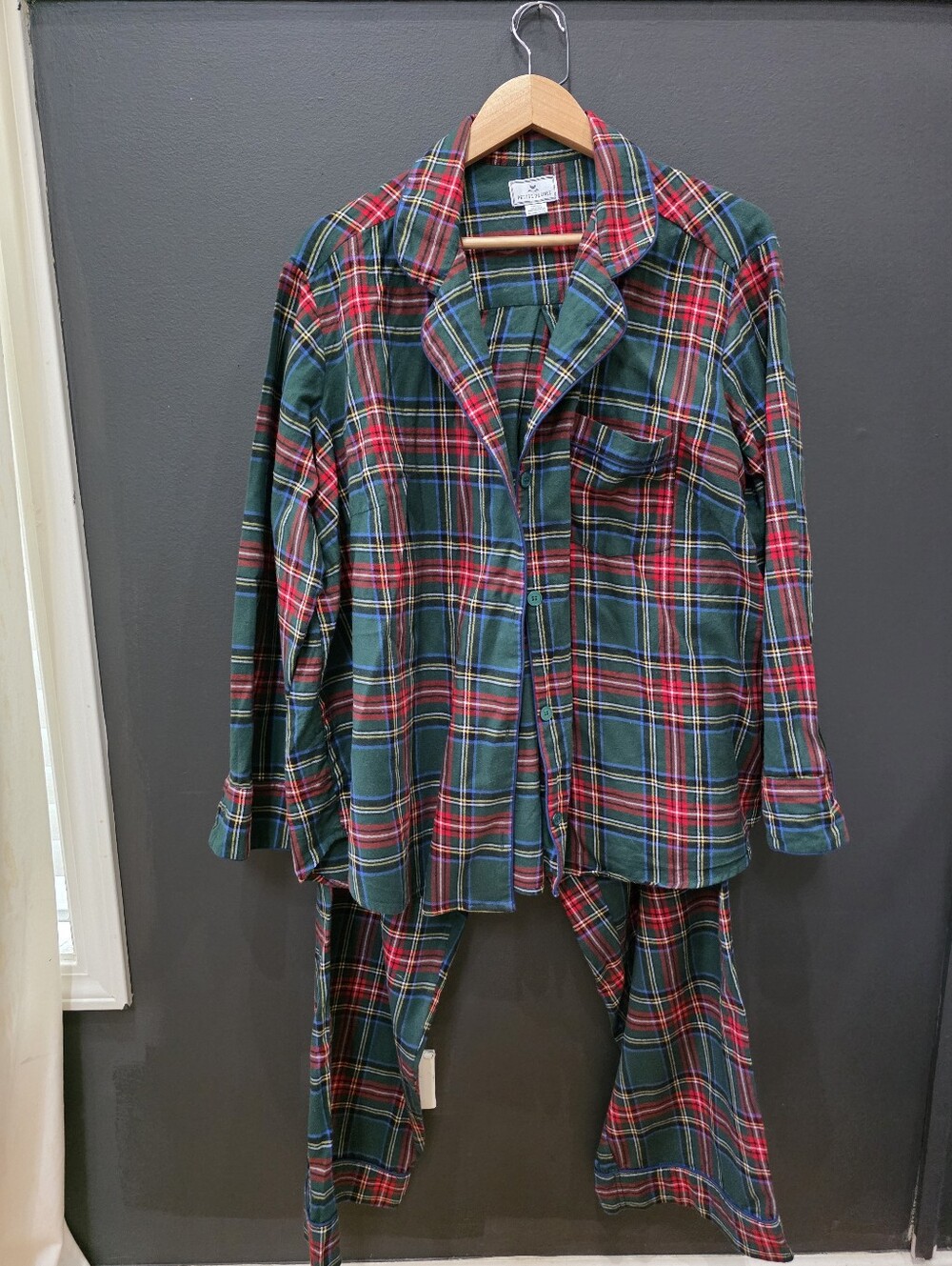 Petite Plume Women's Plaid Brushed Twill Pajama Set 1X Kensington Tartan